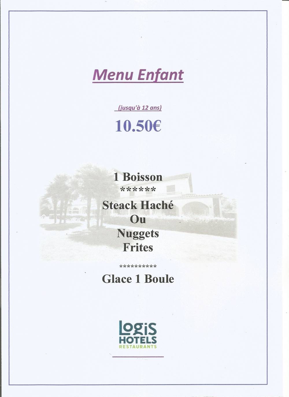 menu enfant